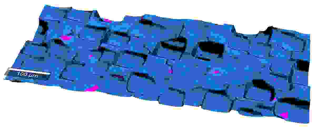 Topographic Raman image of micro-structured silicon
